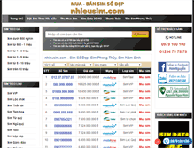 Tablet Screenshot of nhieusim.com